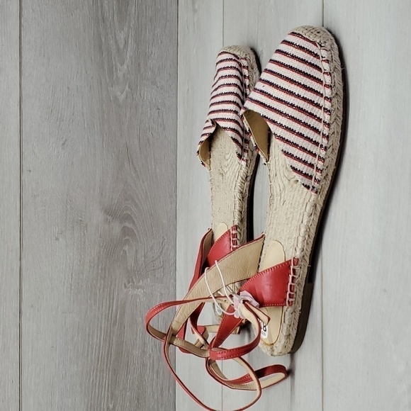 NEW Joie Womens Espadrille Flats Lace Up shoes sz 38.5/8.5 - Picture 2 of 12